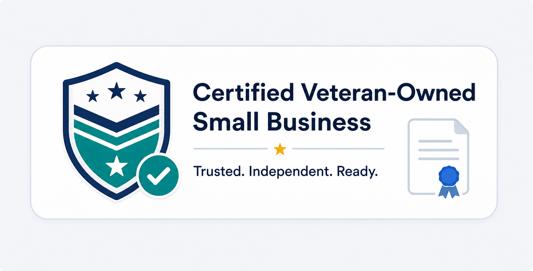 Certified Veteran-Owned Small Business badge